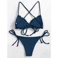 thumbnail image 7 of Women's 2 Piece Swimming Suits Swim Suits Flower Printed Tie Side Swimsuit Women, 7 of 7