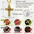 thumbnail image 6 of FaithHeart Knights Templar Seal Necklace for Men Gold Plated Stainless Steel Retro Punk Christ Fellow-Soldiers Jewelry Gift for Son Brother Christmas, 6 of 9