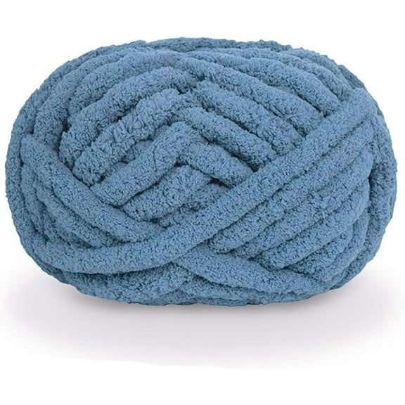 1Pcs Chunky Knit Chenille Yarn for Hand Knitting Blankets, Super Soft Big Jumbo Blanket Yarn