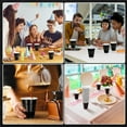 thumbnail image 3 of 200 Pcs 9 oz Disposable Black Plastic Cups for Party,graduation Shot Cups,drinking Plastic Cocktail Tumbler for Coffee Water Beverage Tea Juice Birthday Party Wedding Barbecues Picnics(Black), 3 of 5