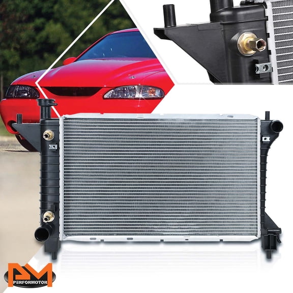 PM PERFORMOTOR Aluminum Core Replacement Cooling Radiator for 94-96 Ford Mustang 3.8L DPI-1488