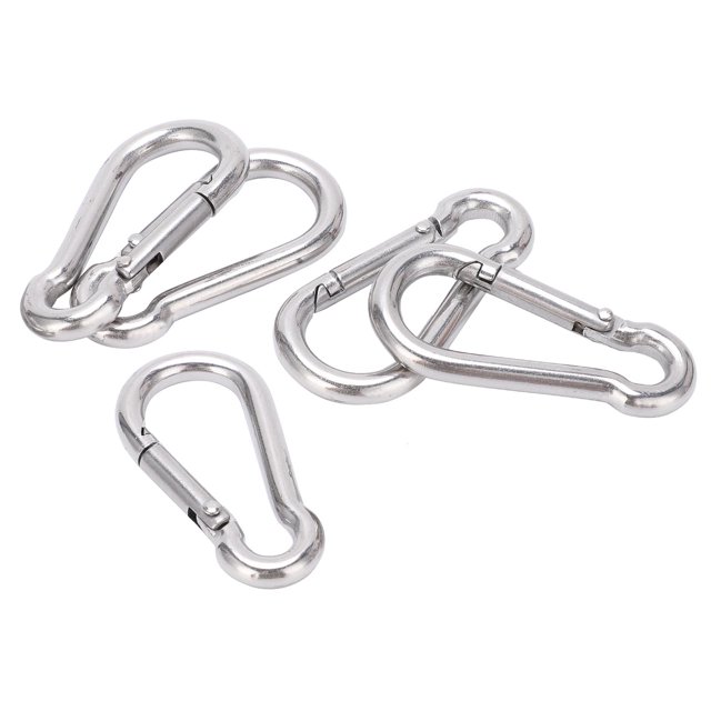 Clip de mosquetón de 40mm Sailing Gancho de resorte acero inoxidable 5 uds