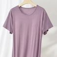 thumbnail image 4 of BUIGTTKLOP Womens Nightgown Short Sleeve Sleepshirt Scoop Neck Nightshirt Soft Comfy Sleepwear, 4 of 6