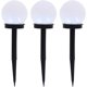 thumbnail image 1 of Iluminación decorativa para exteriores para jardines y patios, paquete de 3 bombillas LED solares impermeables para césped, 1 of 5