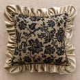 thumbnail image 2 of Funda de almohada de felpa floral de lujo de estilo francés, 45 x 45 cm, 2 of 2