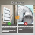 thumbnail image 3 of Dryer Vent Cover Outdoor – 6 Inch White Exterior Vent Cover with Heavy-Duty Screen, Universal Fit for Dryer, Bathroom, Kitchen Exhaust, Weather-Resistant, Protects Against Rodents and Debris, 3 of 6