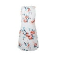 thumbnail image 2 of QINCAO Women Dresses Sleeveless Short Dresses for Women O-Neck Floral Print Casual Loose Summer Female Dresses, 2 of 6