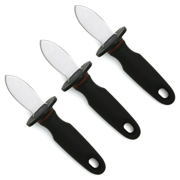 Norpro Grip-EZ Clam / Oyster Knife - Seafood Shellfish Steel Blade Shell Shucker 3 Pack