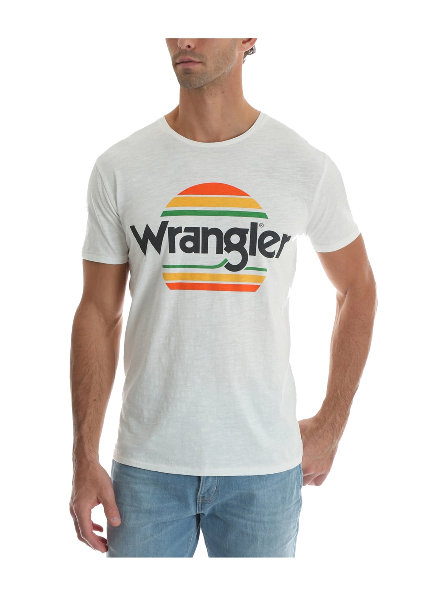 Wrangler Mens Circle Logo Graphic T-Shirt white 2XL ...