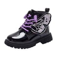 thumbnail image 2 of LvhaoGJOB Girls' Ankle Boots for Snow Play - Lace-Up Design, Side Zipper, 2 of 7