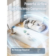 DuraComfort 14000 BTU Portable Air Conditioner, 10500 BTU SACC 3-in-1 AC Unit for 450 Sq.Ft Rooms, White