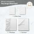 thumbnail image 6 of Lux Decor Collection Stripes 4 Piece Bedding Sets King with Flat Sheet and Fitted Sheet and Pillowcases, 6 of 10