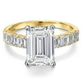 thumbnail image 2 of Gem Stone King 4.90 Cttw IGI Certified Lab Grown Diamond in 14K Two-Tone Gold Engagement Ring for Women | Emerald Cut Center Diamond 4 Ct | E-F Color | VS1 Clarity | Size 8, 2 of 6