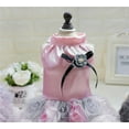 thumbnail image 3 of CICRKHB Dog Dress Pet Dog Bottoming Rose Print Dress Clothes Cat Lace Breathable Dress Pet Supplies Pink, 3 of 4