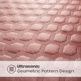 thumbnail image 4 of IR Imperial Rooms Velvet Quilt Set Bedspread Reversible King Size 3 Piece Pink Geometric 350GSM Ultra Soft Lightweight Washable Bedding, 4 of 9