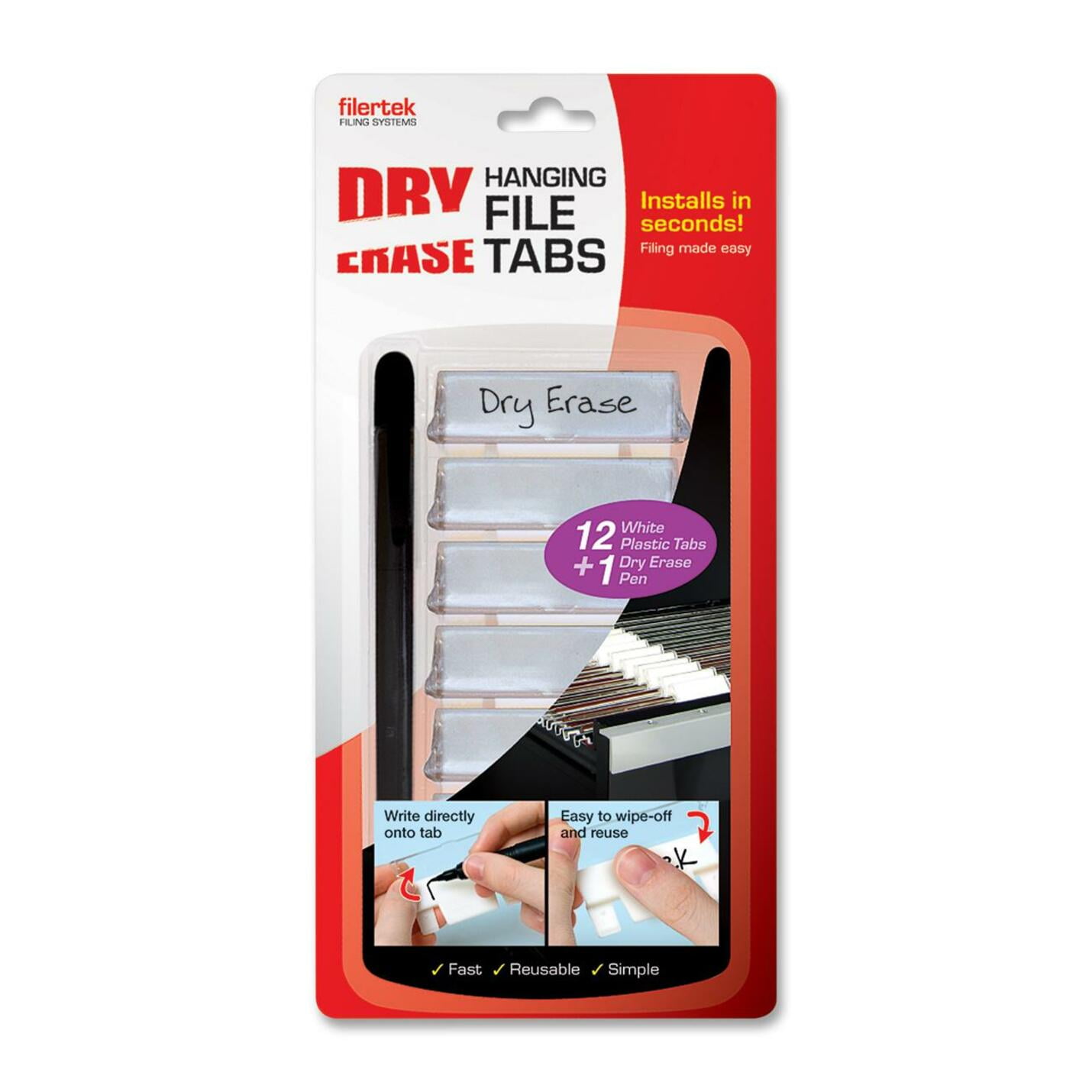 Filertek Dry Erase Hanging File Tab