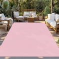 thumbnail image 2 of Solid Pink Outdoor Rug 6x9 Ft - Reversible Patio Rug Outdoor Camping Rugs, Romantic Minimalism Abstract Denim Texture Washable Indoor Outdoor Area Rugs, Non-Slip Outdoor Carpet Runner for Deck/Porch, 2 of 8