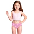 thumbnail image 4 of Toddler Girl's Bikini Sets Two Piece Swimsuit UPF 50+ Sun Rash Guard And Swim Shorts For Beach Pool Summer Swimwear Size 3-4T, 4 of 8
