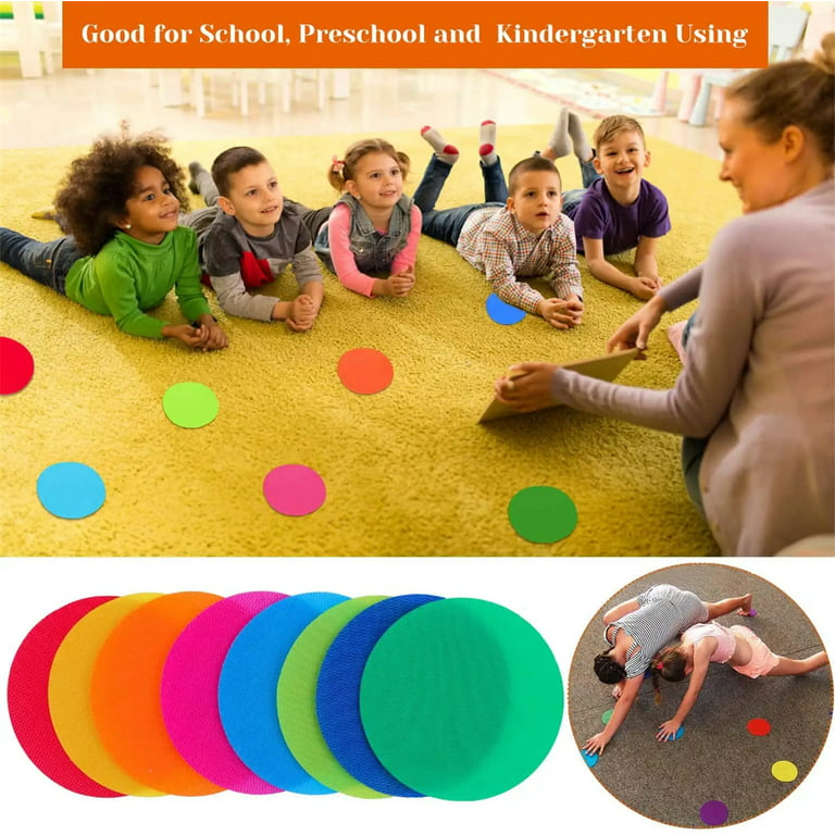  48PCS Carpet Markers Spot Markers for Classroom, Multicolor  Floor Spots for Kids, Sitting Dots for Kids Magic Carpet Spots Circles Dots  for Kids, Teachers, Preschool and Kindergarten (Foot Shaped) : Office