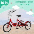 thumbnail image 3 of FICISOG Tricycle for Kids,16-Inch Trike for Boys Girls 3 Wheel Bikes for Beginner Riders, Child Cruiser Bike with Adjustable Height and Rear Basket, 3 of 8
