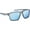 Blue Mirror, variant on Sandbar Sunglasses - Matte Gray/Amber-Green Mirror