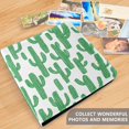 thumbnail image 4 of FORMRS 3 Ring Photo Album 4"x6" Self Adhesive Large Capacity PU Leather Cover, Cactus Pattern, 4 of 8