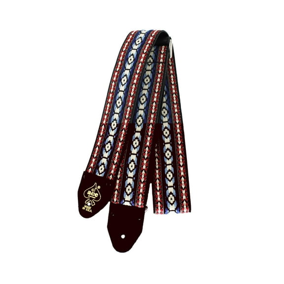 D'Andrea Ace Vintage Reissue Guitar Strap | Blue and Red Weave