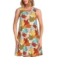 thumbnail image 1 of Disketp Fall Maple Leaves para Vestido sin Mangas para Mujeres, Vestidos de Verano para Mujeres, Casual y Holgado para la Playa, 1 of 7
