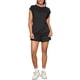 thumbnail image 1 of Conjunto deportivo de 2 piezas para mujer ATHLECHIC, con blusa de manga corta y cuello redondo, pantalones cortos con cintura elástica, color negro, 1 of 1