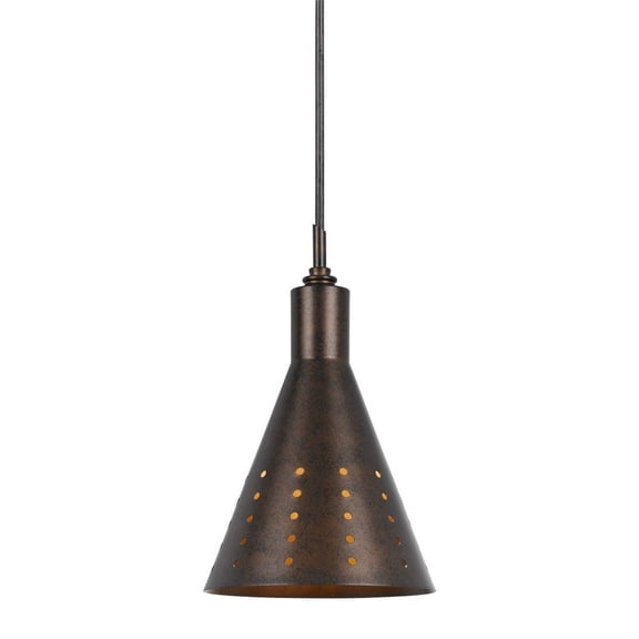 Cal Lighting - Uni Pack-One Light Pendant-Rust Finish    -Traditional