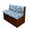 Blue White Leaf, variant on XYZCANDO Floral Camper Cushion Covers Washable RV Booth Seat Covers, Soft Stretch RV Dinette Cushion Covers Fit for Dinette Booth Seats RV Sofa