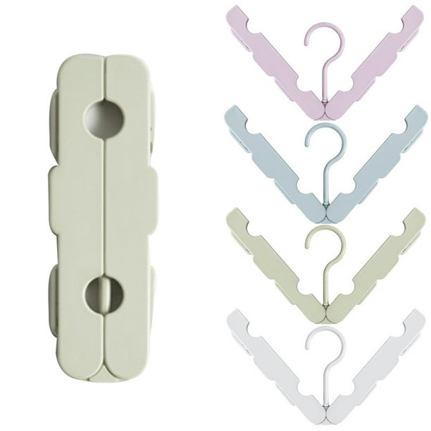 4 Packs Travel Hangers, Portable Folding Clothes Hangers with clips