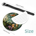 thumbnail image 5 of 2Pcs Leather Round Tropical Leaves Cruise Luggage Tag with Privacy Cover and Name ID Tag - Suitable for Travel Handbags Backpacks School Bags Luggage Tags, 5 of 7