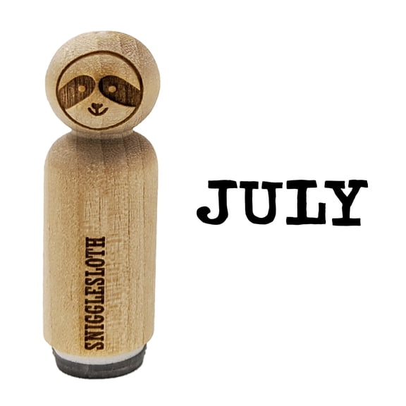 July Month Calendar Fun Text Rubber Stamp for Scrapbooking Crafting Stamping - Mini 1/2 Inch