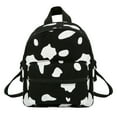 thumbnail image 1 of AMERTEER Vache Imprimer Sac à Dos Femmes Toile Écolière Adolescente Mini Sac à Dos (Blanc), 1 of 5