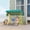 Green, variant on Qaba Kids Patio Swing, 2-Seater Outdoor Porch Swing Bench with Adjustable Canopy, Safety Belt for Patio, Garden, Poolside, Balcony, Yellow