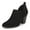 Black, variant on Women Classic V Cut Chunky High Heel Pumps Round Closed Toe Slip On Loafers Vintage Solid Color Ankle Booties Office Lady Shoes Size 15 Black