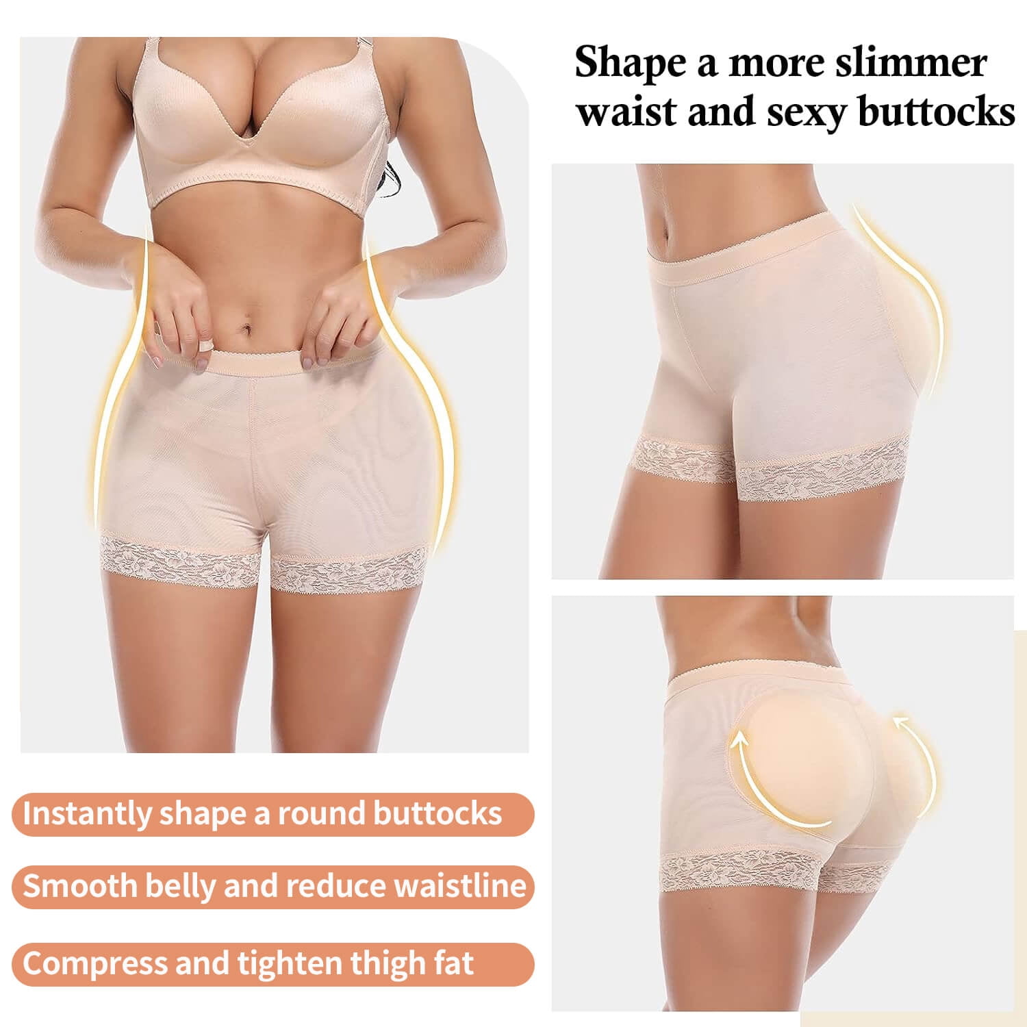 Vrouwen Pads Enhancers Fake Ass Hip Butt Lifter Shapers Tummy Controle Slipje Gewatteerd Afslankend Ondergoed kopen vanaf een prijs van 9.04