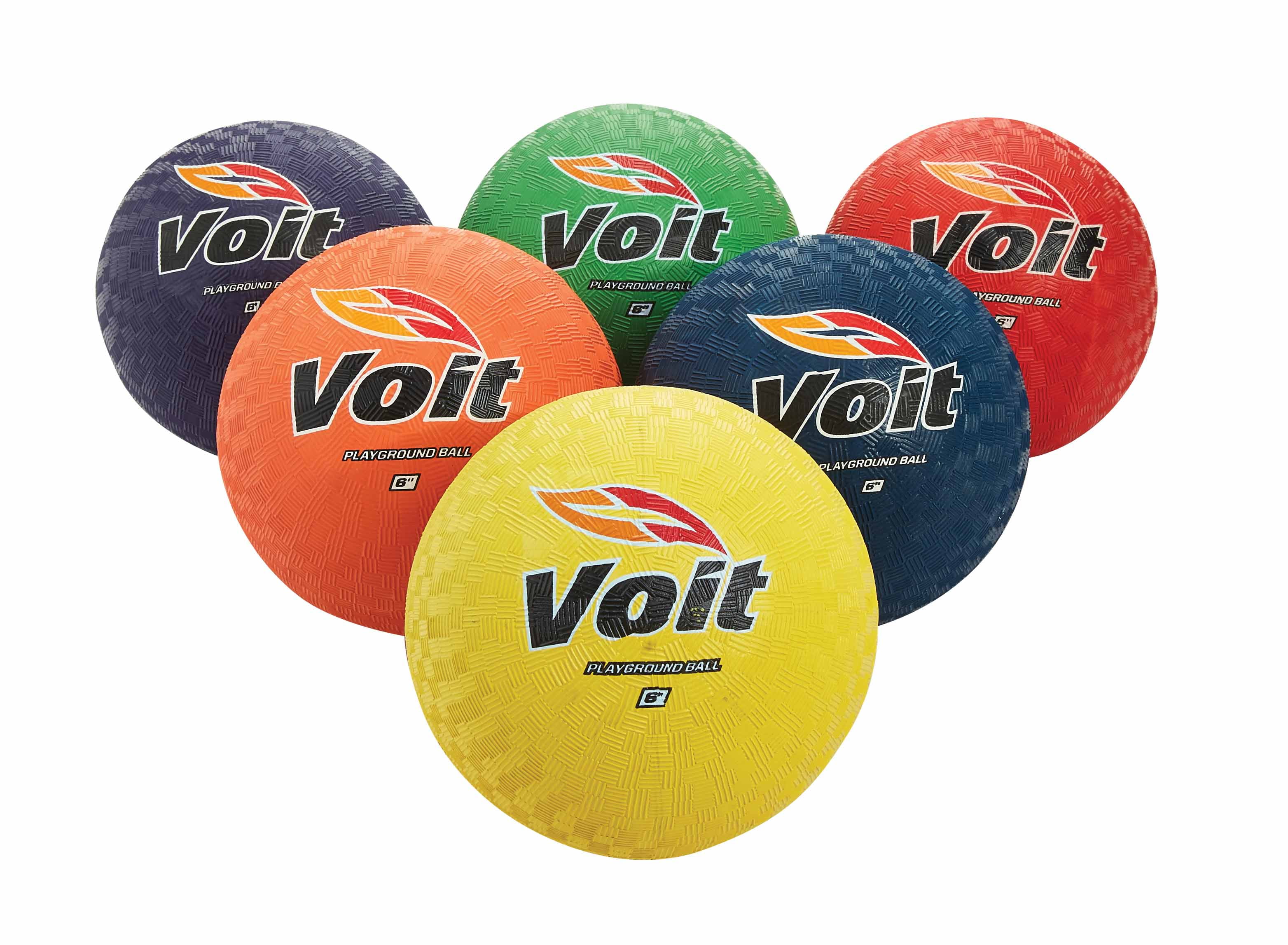 Voit® 6" Playground Balls, Rainbow Set of 6