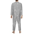 thumbnail image 5 of Bingfone Men'S Pajama Set 2 Piece Loungewear Pjs, Long Sleeve With Pajama Pants-Glittersilver, 5 of 9