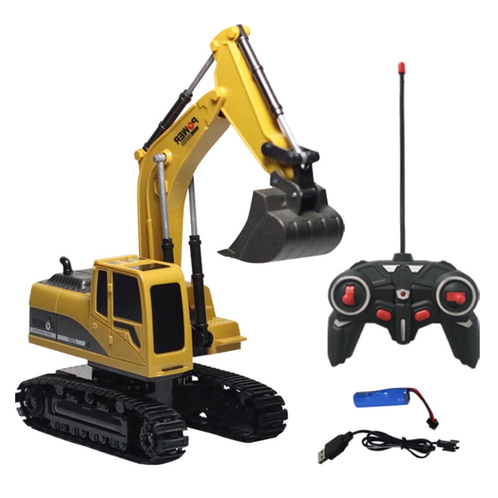 6 Channel Alloy Excavator 124 Wireless Remote Control Excavator