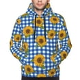 thumbnail image 4 of Hoodies for Men - Sunflowers Square Long Sleeve Comfrt Men'S Fashion Hoodies & Sweatshirts, Sweatshirts for Men Hoodies Pullover Clothing Clothes with Pouch, 4 of 7