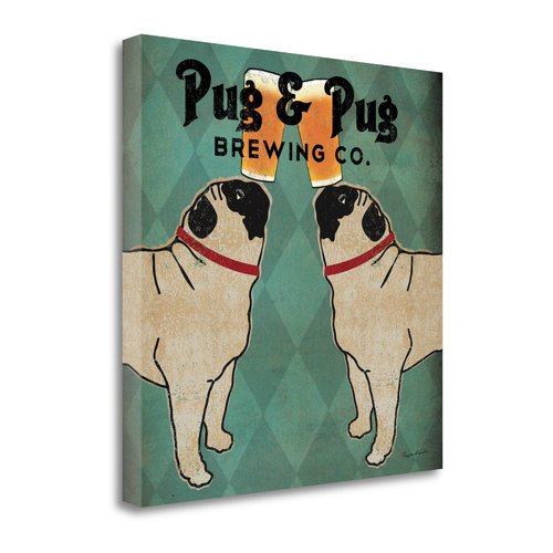 pug and pug brewing tangletown pug and pug brewing square graphic print on canvas walmart pug and pug brewing tangletown pug and pug brewing square graphic print on canvas walmart