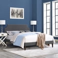thumbnail image 6 of Modway Corene Full Fabric Platform Bed with Squared Tapered Legs in Gray, 6 of 6
