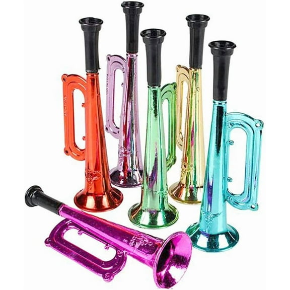 Everything You Need | Kicko Metallic Trumpet Toys - 12 Pack - Assorted Colors