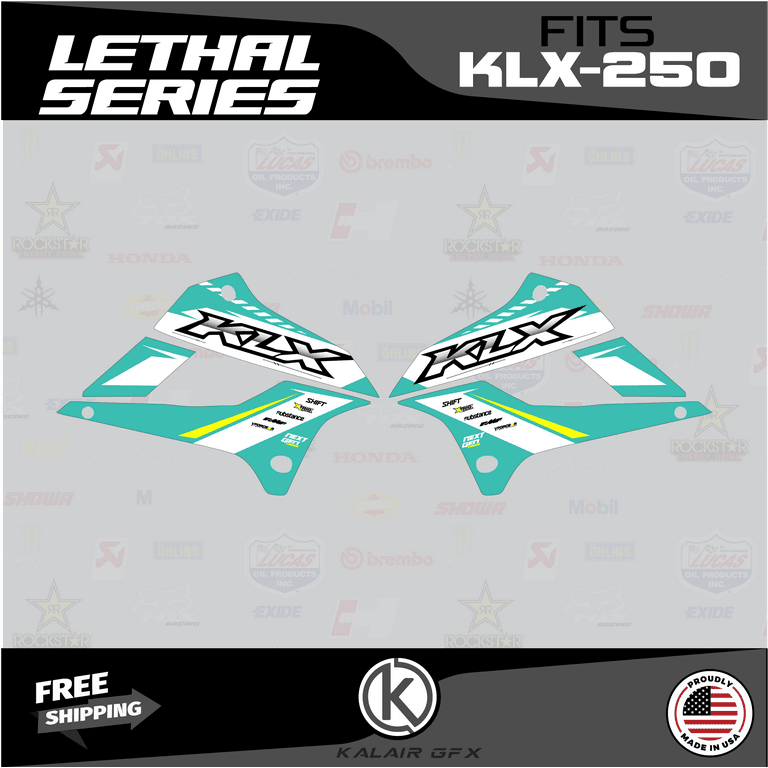 Kalair GFX Graphics Kit for Kawasaki KLX250 (2008-2020) Lethal