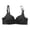 Black, variant on Asxite Bras for Women Underwire Solid Small Print Push Up Loose and Breathable Daily