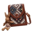 thumbnail image 1 of AMLESO Sac Bandoulière Femme Sangle Réglable Portable Élégant Sac à Broderie Cuir PU Noir, 1 of 8