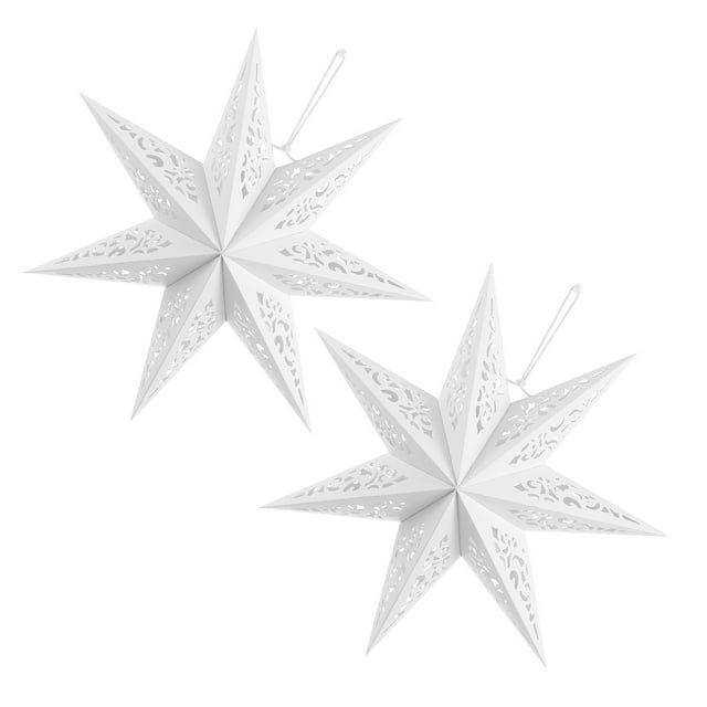 VERDANVERSE 2Pcs Creative Lamp Shade Hollow Out Star Lampshade Paper Light Shade for Parties