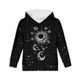 thumbnail image 6 of DISNIMO Sun Moon Pullover Hoodies for Boys Star Hoodie Galaxy Sweatshirt Kids Streetwear Hoodie with Pockets Girls Hooded Sweatshirts Size 6-7 Children School Fall Clothes Boy, 6 of 7